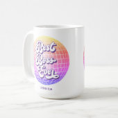 Beste baas ooit | Kleurrijke Disco Ball | Aangepas Koffiemok (Voorkant links)