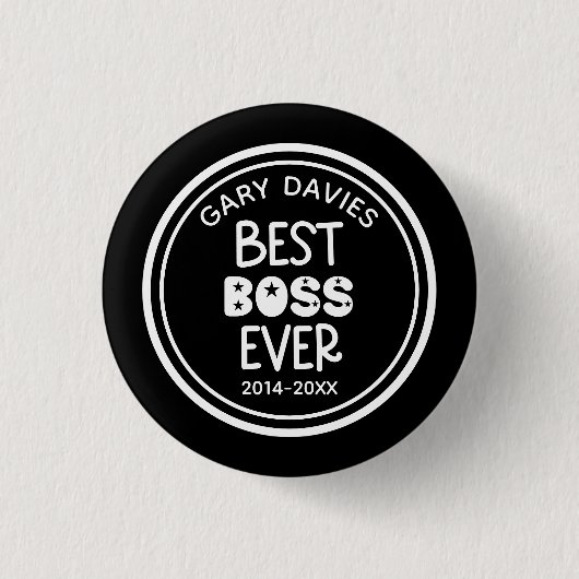 Beste Baas Ooit Knop Ronde Button 3,2 Cm (Voorkant)