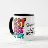 Beste baas ooit Lady Boss Graffiti Mok (Voorkant links)