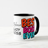 Beste baas ooit Lady Boss Graffiti Mok (Voorkant rechts)