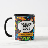Beste Baas Ooit Leuke Retro Stripboek Pop Art Mok (Links)