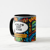 Beste Baas Ooit Leuke Retro Stripboek Pop Art Mok (Voorkant links)