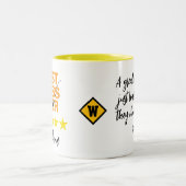 Beste Baas Ooit Mok (Naam Initiaal Monogram Spreuk (Center)