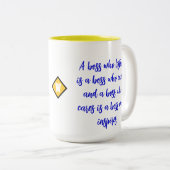 Beste baas ooit (naam Initiaal) Kantoor Coffee Mok (Voorkant rechts)