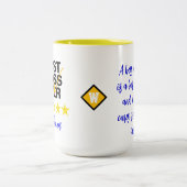 Beste baas ooit (naam Initiaal) Kantoor Coffee Mok (Center)