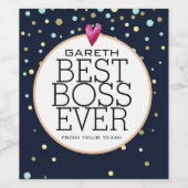 Beste baas ooit pensioen WIJN LABEL Wijn Etiket (Enkel label)