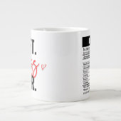 Beste baas ooit rood + voedingsfeiten, grote koffiekop (Voorkant)