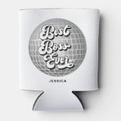 Beste baas ooit | Silver Disco Ball | Aangepaste n Blikjeskoeler (Voorkant)