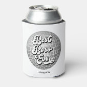 Beste baas ooit | Silver Disco Ball | Aangepaste n Blikjeskoeler (Blikje Achterkant)