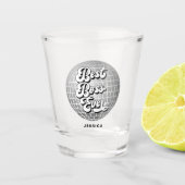 Beste baas ooit | Silver Disco Ball | Aangepaste n Shot Glas (Voorkant)