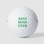 Beste baas ooit sport golfer groene verjaardag golfballen (Voorkant)