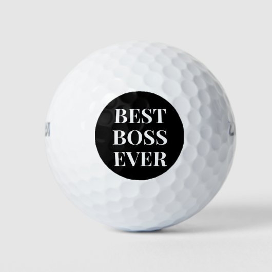 Beste baas ooit sport golfer zwart golfballen (Voorkant)