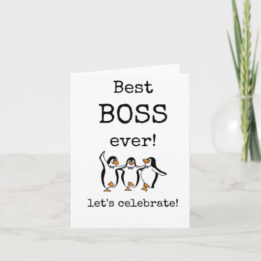 Beste baas ooit, Waardering Kaart, Schattige Kaart (Voorkant)