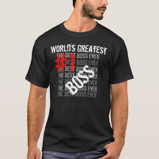 Beste baas over de beste baas ter wereld #1 bss t-shirt (Voorkant)