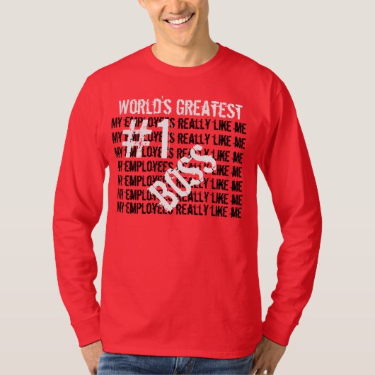 Beste baas over de grootste baas ter wereld V005 T-shirt (Voorkant)