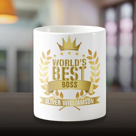 Beste Baas Ter Wereld Goud 5 Ster Koffiemok