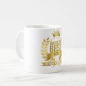 Beste Baas Ter Wereld Goud 5 Ster Koffiemok (Voorkant links)