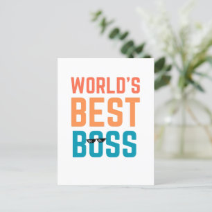 Beste Baas Ter Wereld, grappig kantoor cadeau voor Briefkaart