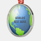 Beste Baas van de Wereld Metalen Ornament (Links)