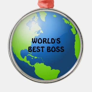 Beste Baas van de Wereld Metalen Ornament