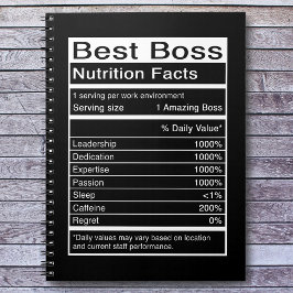 Beste Baas Voedingsfeiten Grappige Spreuk Notitieboek