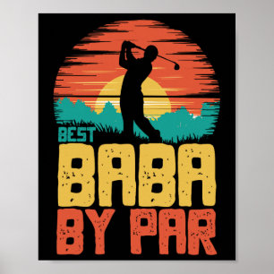 Beste Baba Door Par Golfen Golf Golfer Grappig Poster