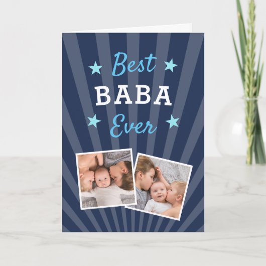 Beste Baba Ever | Foto Vaderdag Kaart (Voorkant)