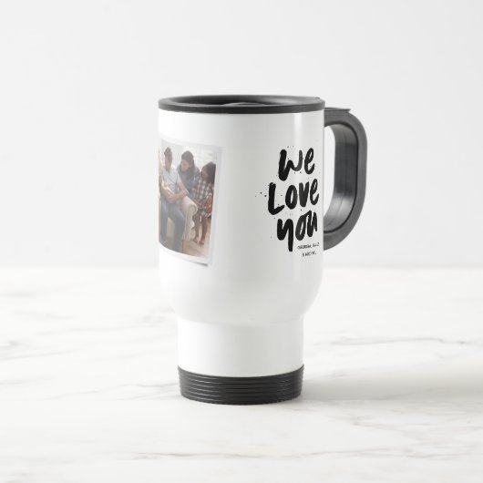 Beste Baba Ever moderne foto-Vaderdag Koffie Reisbeker (Voorkant rechts)