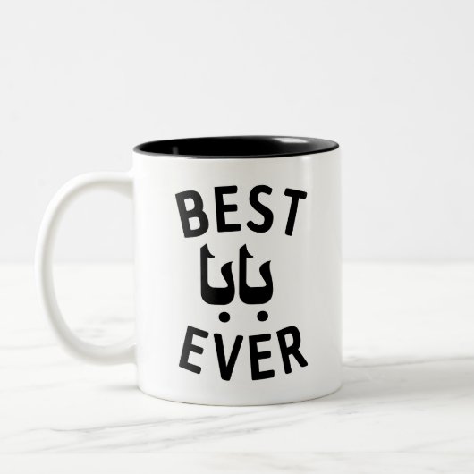 Beste Baba Ooit Gift voor Arabische Vader Tweekleurige Koffiemok (Links)