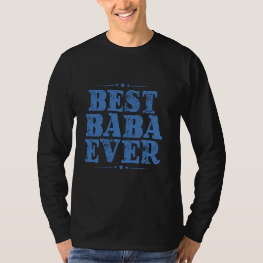 Beste Baba Ooit Grappige Grootvader Retro Familie T-shirt (Voorkant)