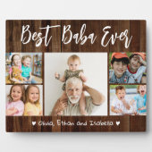 Beste Baba Ooit Kleinkinderen 5 Foto Collage Hout Fotoplaat (Voorkant)