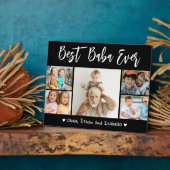 Beste Baba Ooit Kleinkinderen 5 Foto Collage Zwart Fotoplaat (Zijkant)