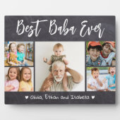 Beste Baba ooit kleinkinderen 5 foto schoolbord Fotoplaat (Voorkant)