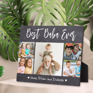 Beste Baba ooit kleinkinderen 5 foto schoolbord Fotoplaat