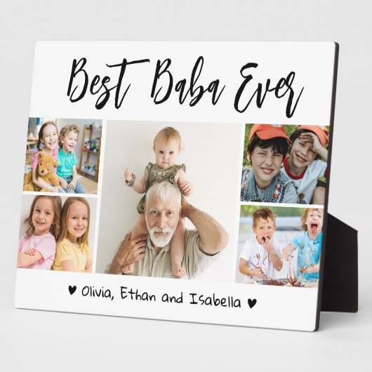 Beste Baba Ooit Kleinkinderen 5 Fotocollage Fotoplaat (Zijkant)