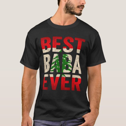Beste Baba ooit Libanese vader en echtgenoot Liban T-shirt (Voorkant)