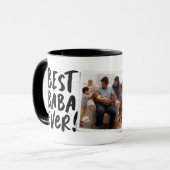 Beste Baba Ooit modern foto Griekse Vaderdag Mok (Voorkant links)
