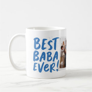 Beste Baba Ooit modern fotoblauw Vaderdag Koffiemok