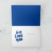 Beste baba ooit moderne foto blauwe Vaderdagkaart Kaart (Binnen)