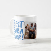 Beste Baba Ooit moderne fotowblue Vaderdag Koffiemok (Voorkant links)
