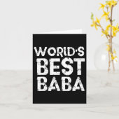 Beste Baba ter Wereld Vaderdag Cadeau Moslim Vader Kaart (Gele Bloem)