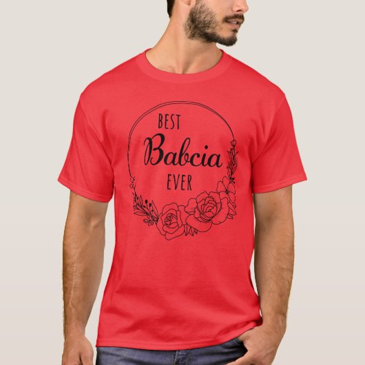Beste Babcia Ooit Poolse Grootmoeder Vrouwen Babci T-shirt (Voorkant)