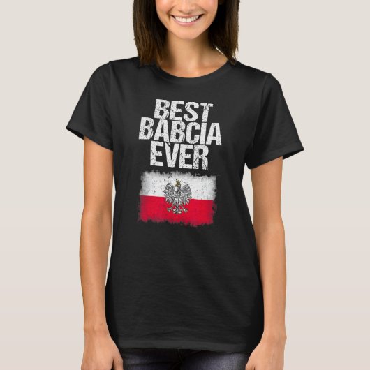 Beste Babcia ooit Shirt Moederdag Poolse oma (Voorkant)