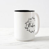 Beste Babcia Ooit Tweekleurige Koffiemok (Voorkant rechts)