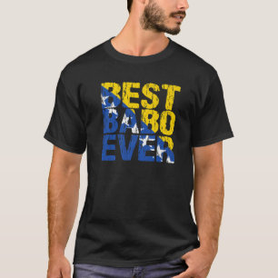 Beste Babo ooit Bosnische vader Bosnische vlag Dis T-shirt