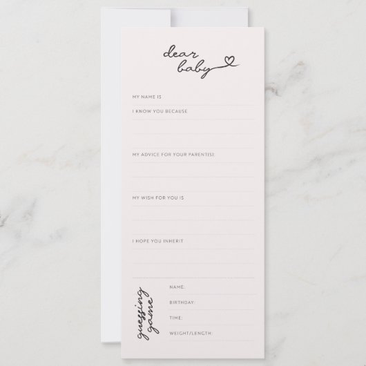 Beste Baby — Baby shower wensen + voorspellingen K Kaart (Voorkant)