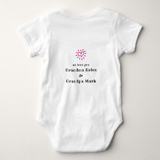 Beste Baby-cadeautje, gepersonaliseerd, grappig ca Romper (Achterkant)