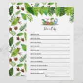 Beste Baby Dinosaur Baby shower Game (Voorkant / Achterkant)