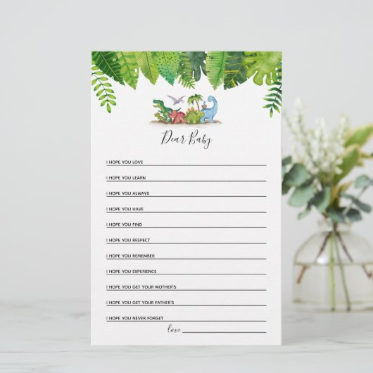 Beste Baby Dinosaur Baby shower Game (Staand voorkant)