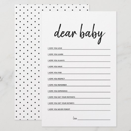 Beste Baby minimalistisch Baby shower (Voorkant / Achterkant)
